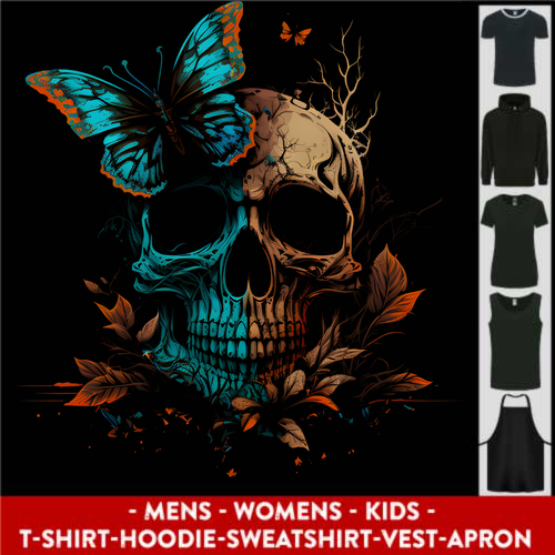 A Butterfly Skull in the Wild Mens Womens Kids Unisex Main Image