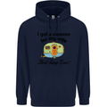 A Caravan for My Wife Caravanning Funny Childrens Kids Hoodie Navy Blue