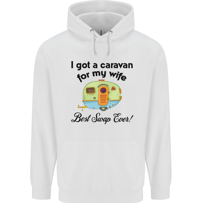 A Caravan for My Wife Caravanning Funny Childrens Kids Hoodie White