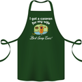 A Caravan for My Wife Caravanning Funny Cotton Apron 100% Organic Forest Green