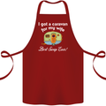 A Caravan for My Wife Caravanning Funny Cotton Apron 100% Organic Maroon