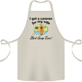 A Caravan for My Wife Caravanning Funny Cotton Apron 100% Organic Natural