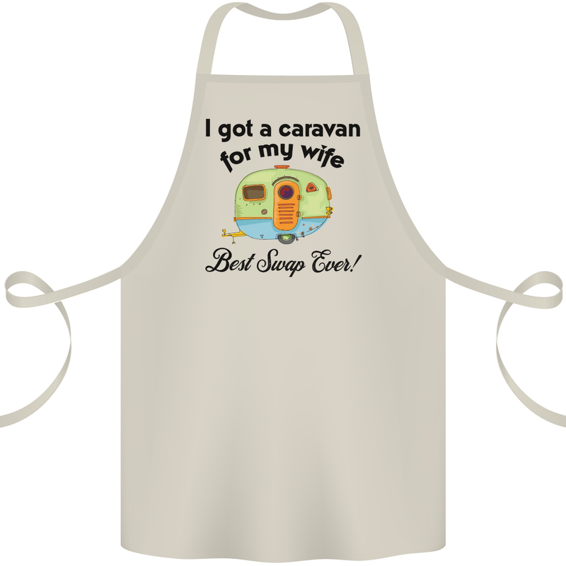 A Caravan for My Wife Caravanning Funny Cotton Apron 100% Organic Natural