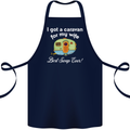 A Caravan for My Wife Caravanning Funny Cotton Apron 100% Organic Navy Blue