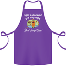 A Caravan for My Wife Caravanning Funny Cotton Apron 100% Organic Purple