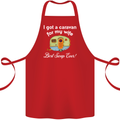 A Caravan for My Wife Caravanning Funny Cotton Apron 100% Organic Red