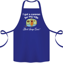 A Caravan for My Wife Caravanning Funny Cotton Apron 100% Organic Royal Blue