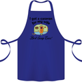 A Caravan for My Wife Caravanning Funny Cotton Apron 100% Organic Royal Blue