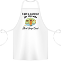 A Caravan for My Wife Caravanning Funny Cotton Apron 100% Organic White