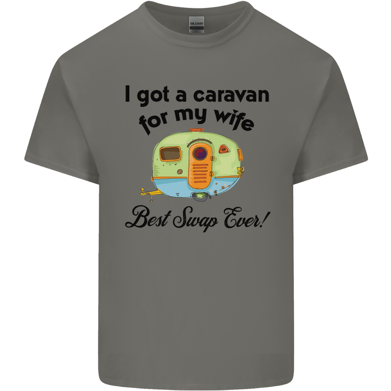 A Caravan for My Wife Caravanning Funny Kids T-Shirt Childrens Charcoal