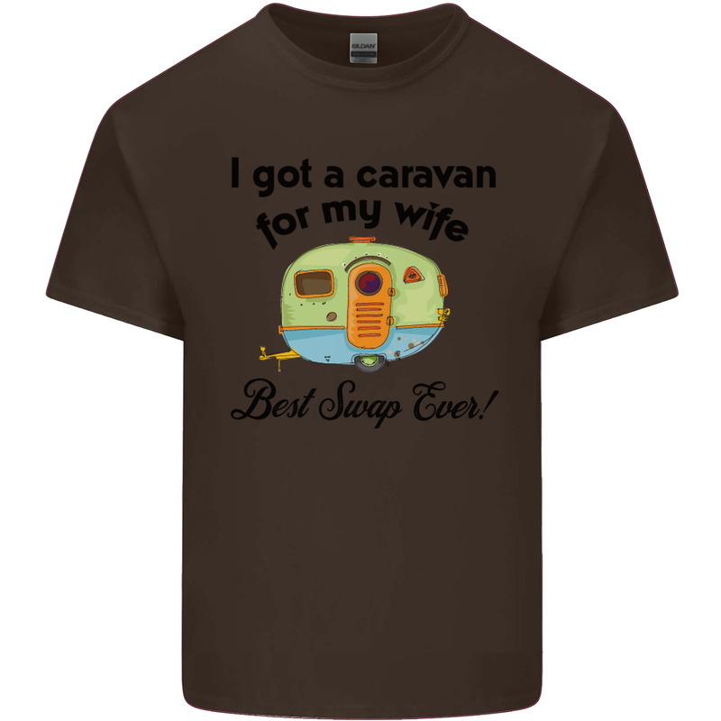 A Caravan for My Wife Caravanning Funny Kids T-Shirt Childrens Chocolate