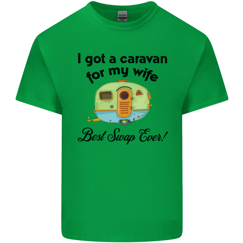 A Caravan for My Wife Caravanning Funny Kids T-Shirt Childrens Irish Green