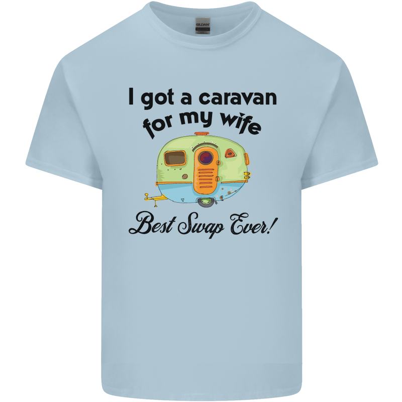 A Caravan for My Wife Caravanning Funny Kids T-Shirt Childrens Light Blue