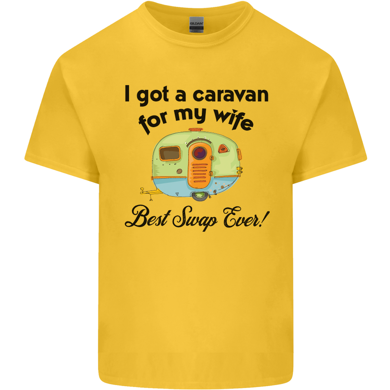 A Caravan for My Wife Caravanning Funny Kids T-Shirt Childrens Yellow