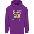A Caravan for My Wife Caravanning Funny Mens 80% Cotton Hoodie Purple