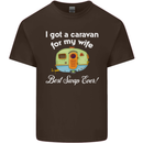 A Caravan for My Wife Caravanning Funny Mens Cotton T-Shirt Tee Top Dark Chocolate