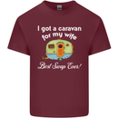 A Caravan for My Wife Caravanning Funny Mens Cotton T-Shirt Tee Top Maroon