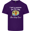 A Caravan for My Wife Caravanning Funny Mens Cotton T-Shirt Tee Top Purple