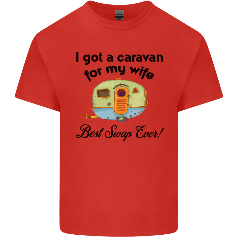 A Caravan for My Wife Caravanning Funny Mens Cotton T-Shirt Tee Top Red