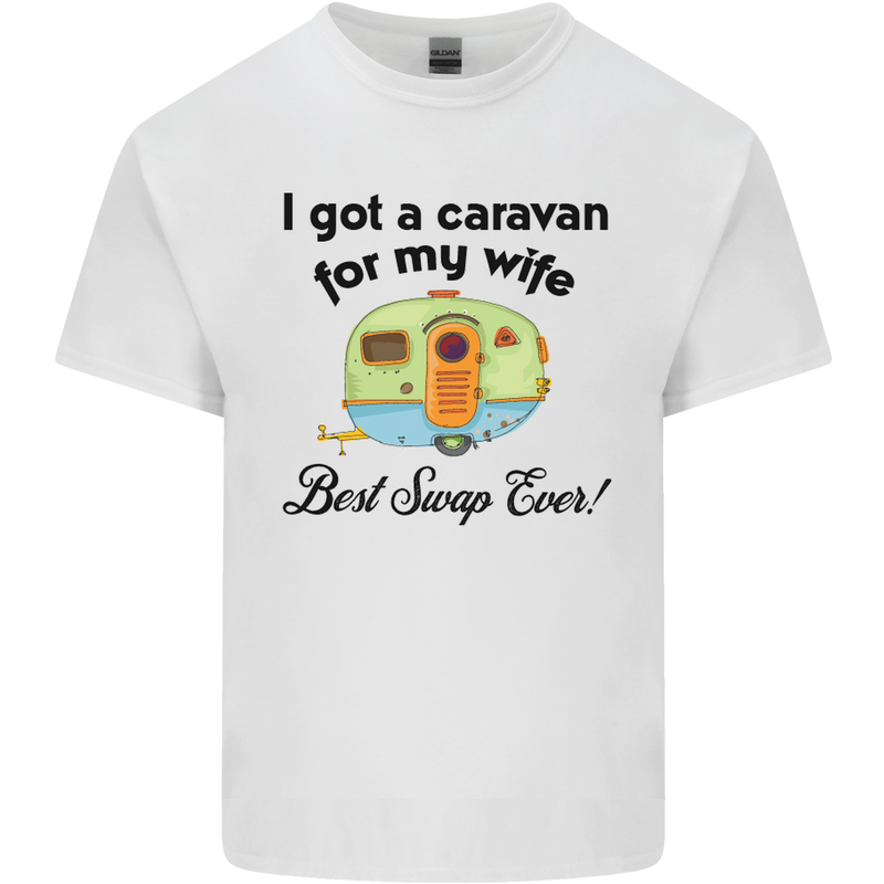 A Caravan for My Wife Caravanning Funny Mens Cotton T-Shirt Tee Top White