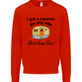 A Caravan for My Wife Caravanning Funny Mens Sweatshirt Jumper Bright Red