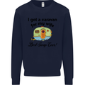 A Caravan for My Wife Caravanning Funny Mens Sweatshirt Jumper Navy Blue