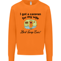 A Caravan for My Wife Caravanning Funny Mens Sweatshirt Jumper Orange