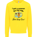 A Caravan for My Wife Caravanning Funny Mens Sweatshirt Jumper Yellow