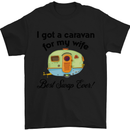 A Caravan for My Wife Caravanning Funny Mens T-Shirt Cotton Gildan Black