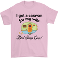 A Caravan for My Wife Caravanning Funny Mens T-Shirt Cotton Gildan Light Pink