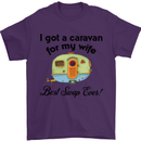 A Caravan for My Wife Caravanning Funny Mens T-Shirt Cotton Gildan Purple