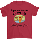 A Caravan for My Wife Caravanning Funny Mens T-Shirt Cotton Gildan Red