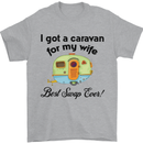 A Caravan for My Wife Caravanning Funny Mens T-Shirt Cotton Gildan Sports Grey