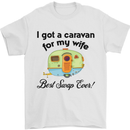 A Caravan for My Wife Caravanning Funny Mens T-Shirt Cotton Gildan White