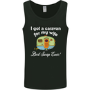 A Caravan for My Wife Caravanning Funny Mens Vest Tank Top Black