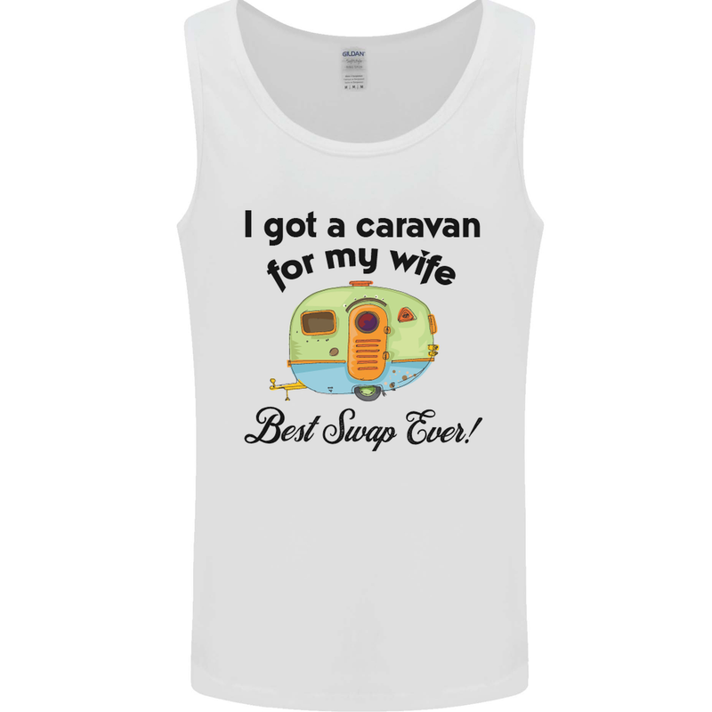 A Caravan for My Wife Caravanning Funny Mens Vest Tank Top White