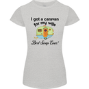A Caravan for My Wife Caravanning Funny Womens Petite Cut T-Shirt Sports Grey