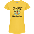 A Caravan for My Wife Caravanning Funny Womens Petite Cut T-Shirt Yellow
