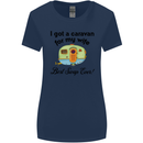 A Caravan for My Wife Caravanning Funny Womens Wider Cut T-Shirt Navy Blue