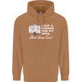A Caravan for My Wife Funny Caravanning Mens 80% Cotton Hoodie Caramel Latte