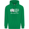 A Caravan for My Wife Funny Caravanning Mens 80% Cotton Hoodie Irish Green