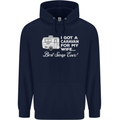 A Caravan for My Wife Funny Caravanning Mens 80% Cotton Hoodie Navy Blue