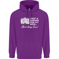 A Caravan for My Wife Funny Caravanning Mens 80% Cotton Hoodie Purple