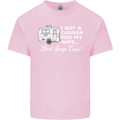 A Caravan for My Wife Funny Caravanning Mens Cotton T-Shirt Tee Top Light Pink