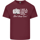 A Caravan for My Wife Funny Caravanning Mens Cotton T-Shirt Tee Top Maroon