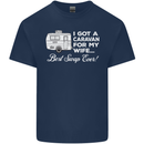 A Caravan for My Wife Funny Caravanning Mens Cotton T-Shirt Tee Top Navy Blue