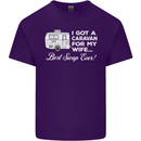 A Caravan for My Wife Funny Caravanning Mens Cotton T-Shirt Tee Top Purple