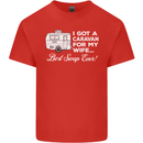 A Caravan for My Wife Funny Caravanning Mens Cotton T-Shirt Tee Top Red