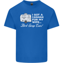 A Caravan for My Wife Funny Caravanning Mens Cotton T-Shirt Tee Top Royal Blue