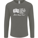 A Caravan for My Wife Funny Caravanning Mens Long Sleeve T-Shirt Charcoal